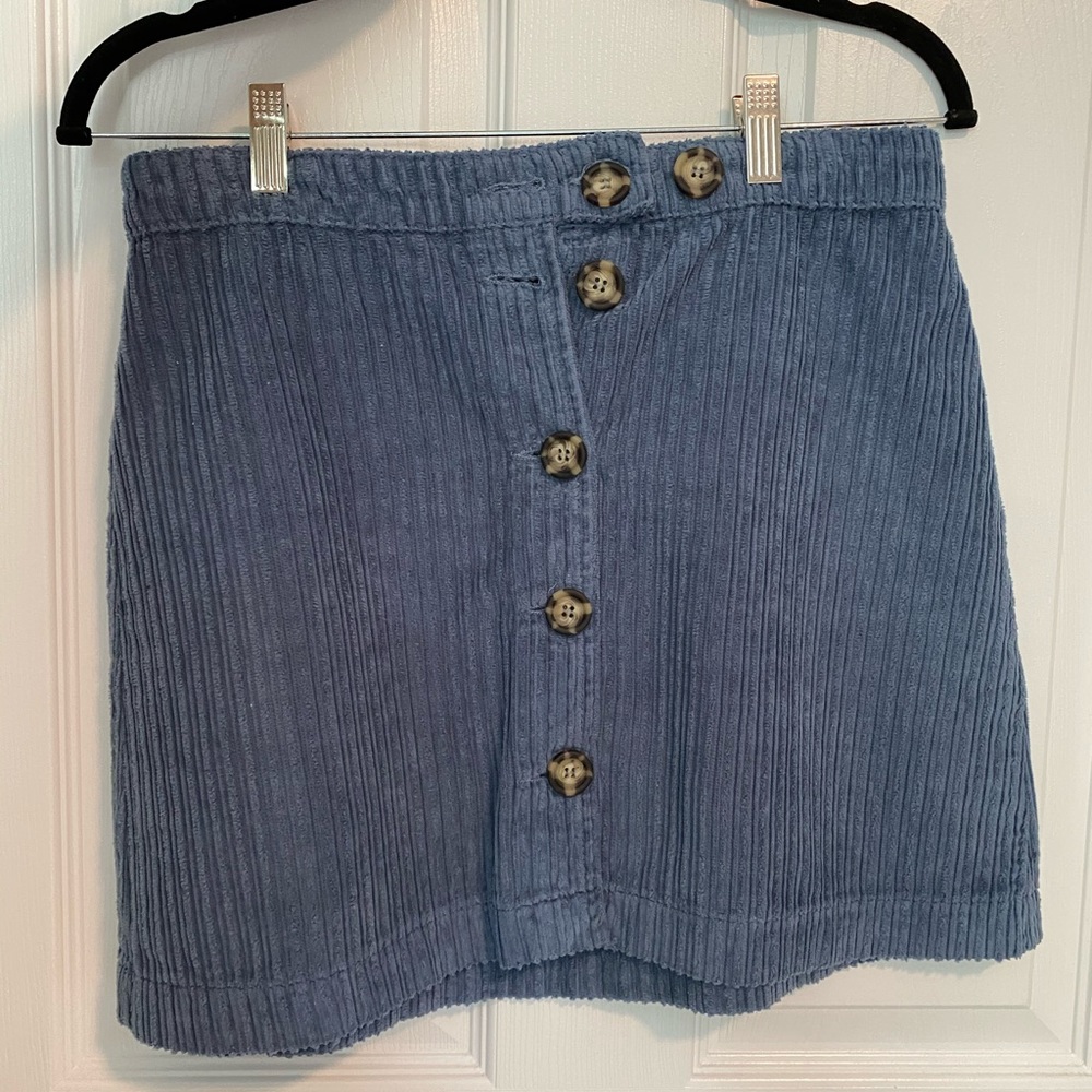 URBAN BDG BLUE CORDUROY SKIRT
